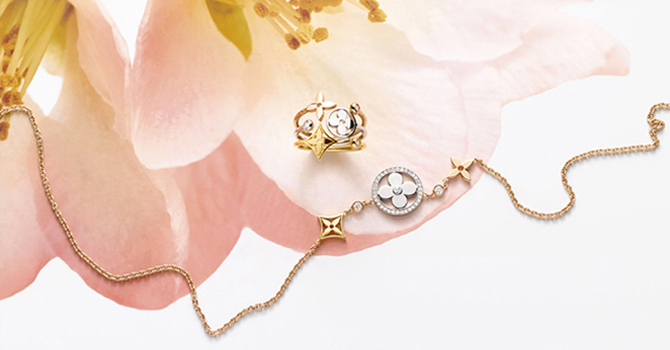 مجوهرات لويس فيتون تتفتح داخلها الورود