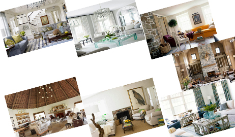 الأبيض الثلجى لغرف المعيشة