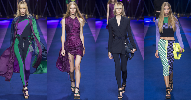 ميلانو ربيع 2017: امرأة فيرساتشي رياضية جريئة