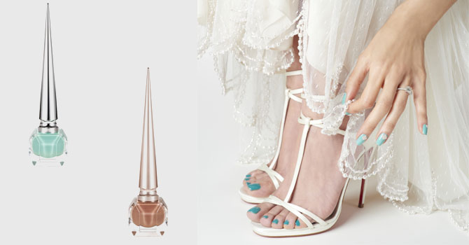 رسمات طلاء أظافر لعروس 2015 من كريستيان لوبوتان