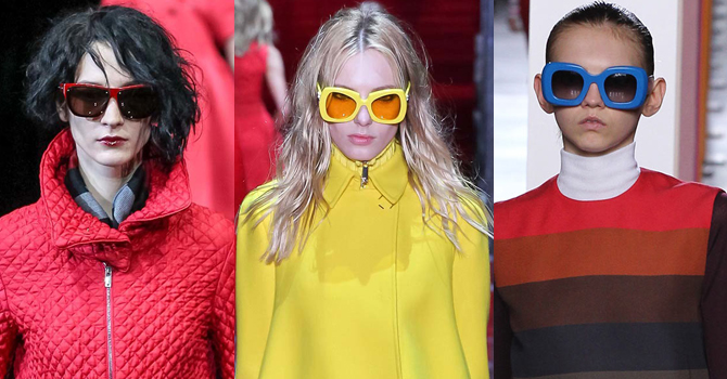 صيحة النظارة الشمس الملونة شتاء 2015 للمرأة الجريئة