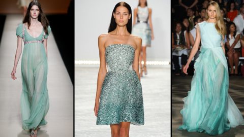 فساتين الأخضر الباستيل ربيع 2015 الأنسب للبشرة الحنطية