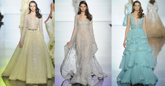 فساتين زهير مراد ربيع 2015 هوت كوتور تخطف الأنظار بحوريات البحر