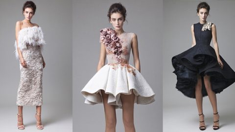 أحدث فساتين كريكور جابوتيان بلمسات زهرة أضاليا