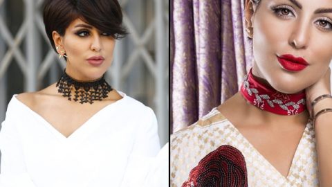 واكبي صيحة القلادة التشوكر على طريقة الكويتية دانا الطويرش