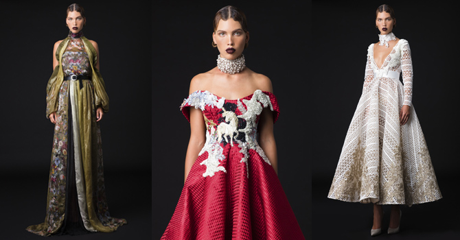 فساتين حسين بظاظا شتاء 2017 تمنحك سر الأناقة الأبدية