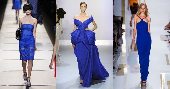 فساتين زرقاء ربيع 2014 .. لأناقة مضيئة دائما