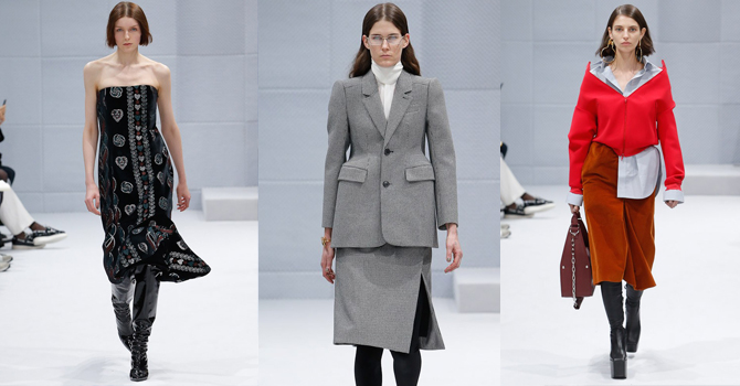 أزياء بالنسياغا شتاء 2016 2017 بجراءة التسعينيات