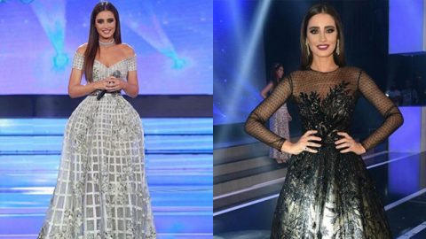 اكتشفي أجمل إطلالات ايميه صياح بحفل ملكة جمال لبنان 2016