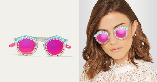 تصميمات مبتكرة لنظارات الشمس الدائرية بحبات اللؤلؤ من  Freda Banana
