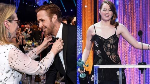 لقطات كوميدية لنجوم LA LA LAND في حفل  SAG Awards