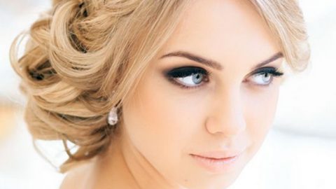 تسريحة شعر مزينة بجديلة لعروس 2014