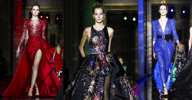 أزياء زهير مراد هوت كوتور ربيع 2017 تُضيئها الألعاب النارية