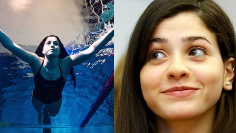 الفراشة السورية يسرا مارديني تفوز على الفريق الأولمبي للاجئين 2016