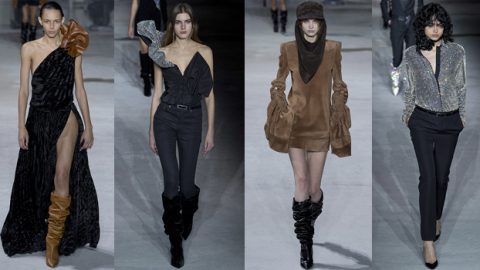 امرأة الثمانينات تفتتح عرض سان لوران شتاء 2018 بأسبوع باريس