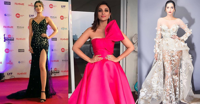 فساتين نجمات بوليوود بتوقيع مصممين العرب والغرب بحفل 2017 FilmFare awards