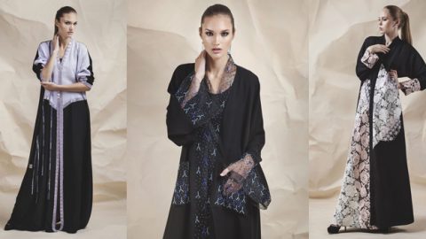 عبايات هانية البريكان خريف 2016 بتفاصيل الدانتيل الملون