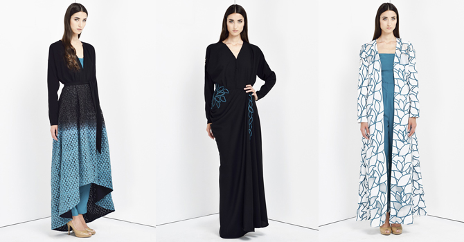 عبايات أندماج ربيع 2015 …. بظلال السماوي الراقية