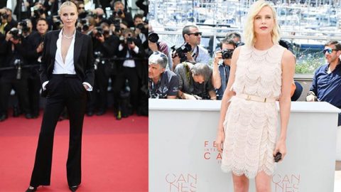 إطلالات تشارليز ثيرون دعوة للمساواة بمهرجان كان 2016