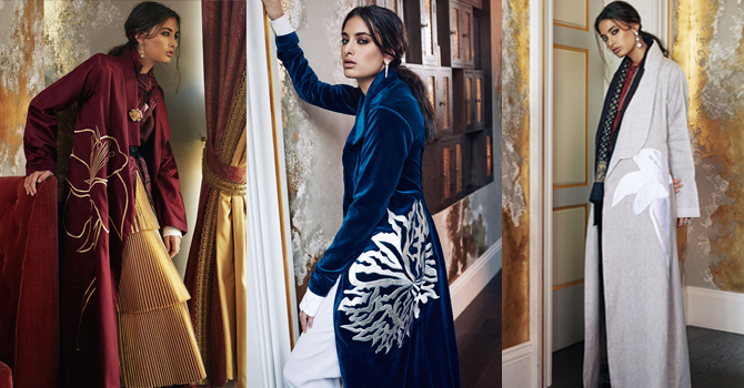 أحدث عبايات حاتم العقيل الراقية بورود الزنبق