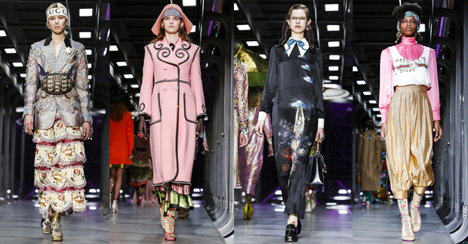 أزياء غوتشي بأسبوع ميلانو شتاء 2018 في رحلة إلى الفضاء