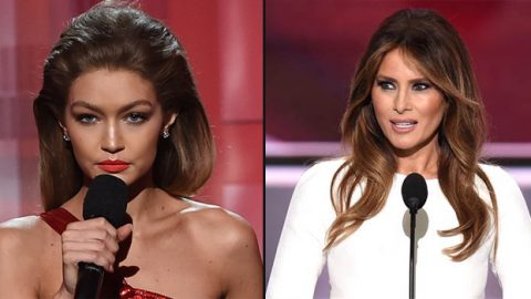 بالفيديو: جيجي حديد تستغل AMAs وتسخر من زوجة دونالد ترامب