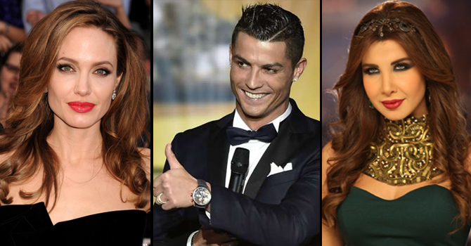 مسلسل جديد يجمع أنجلينا جولي ونانسي عجرم وكريستيانو رونالدو