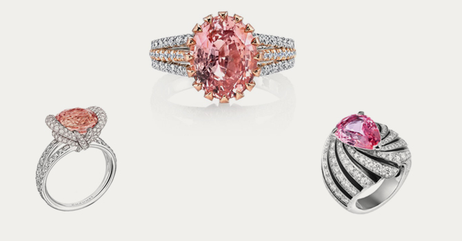 خواتم الياقوت الوردي تعكس شخصية المرأة الناعمة