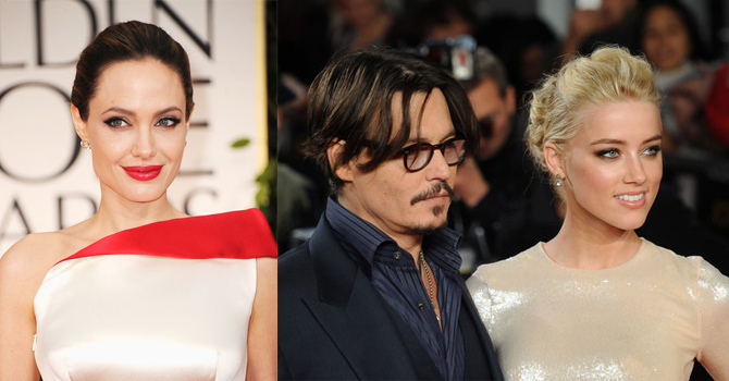 أنجلينا جولي تحدز جوني ديب من أمبر هيرد