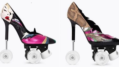 ROLLER-SKATE STILETTOS أحدث أحذية سان لوران هذا الخريف