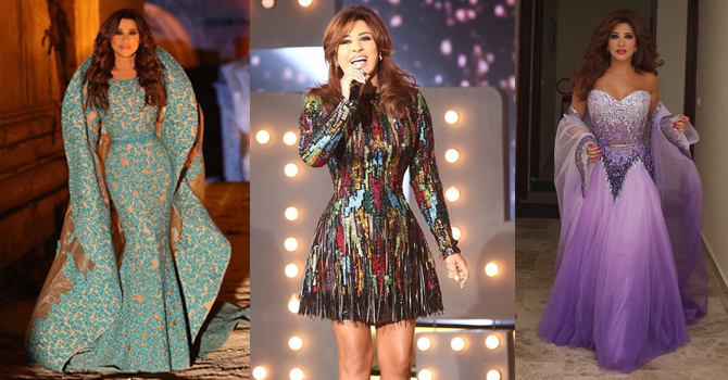 أجمل فساتين نجوى كرم بأنامل نيكولا جبران