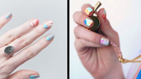 خطوات تطبيق طلاء الأظافر الرخامي ربيع 2015