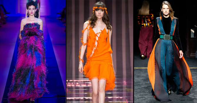 صيحة الفساتين الزاهية في خريف 2016