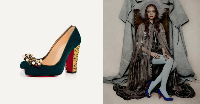 حقائب وأحذية كريستيان لوبوتان خريف 2016 من العصر الذهبي العتيق