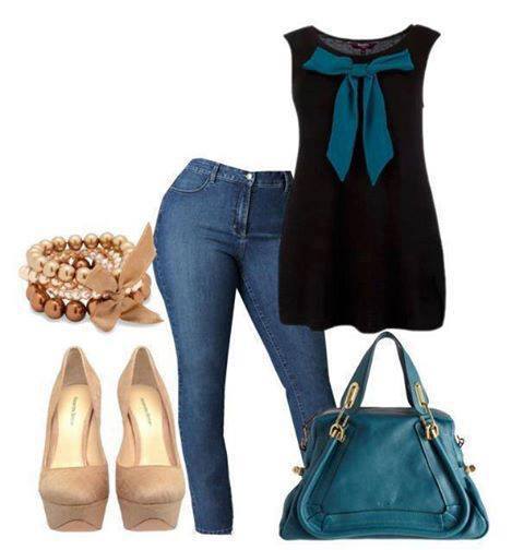 كولكشن بلوزة و بنطلون مع الاكسسوار