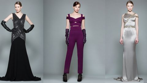 فساتين جورج شقرا شتاء 2016 بخطوط هندسية