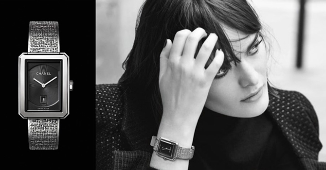 ساعة شانيل الجديدة تزينها نقوش التويد