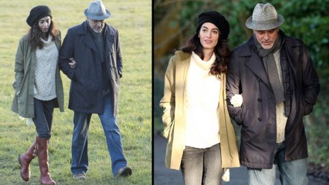 أمل علم الدين بإطلالة عملية لإخفاء حملها