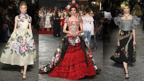 امرأة دولتشي أند غابانا شتاء 2016 بأناقة صوفيا لورين