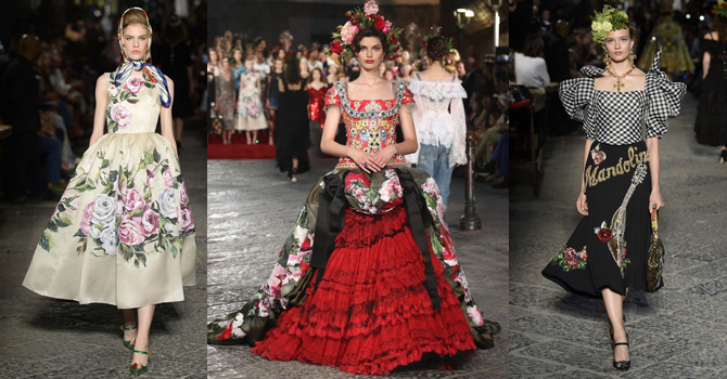 امرأة دولتشي أند غابانا شتاء 2016 بأناقة صوفيا لورين