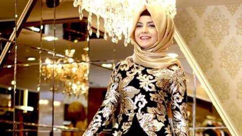 فساتين سهرة للمحجبات بطابع تركي
