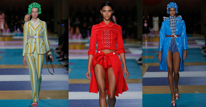 أسبوع باريس ربيع 2017: ميو ميو تكشف إطلالات شاطئ امرأة الستينات