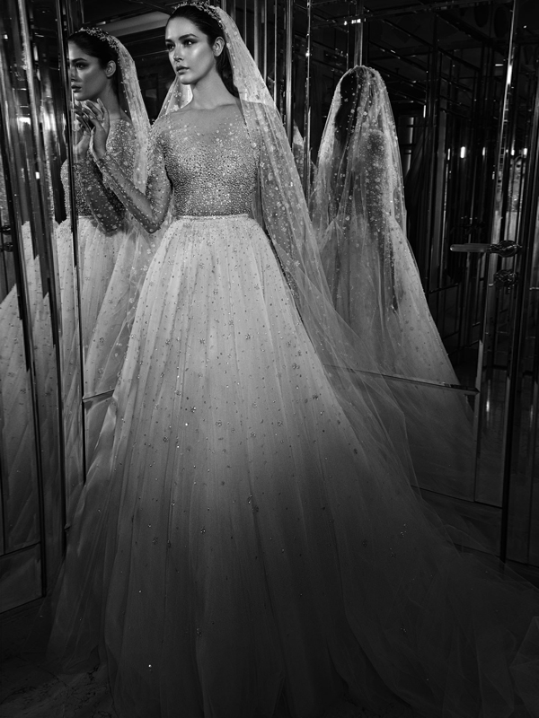 فستان زفاف تل مطرز من زهير مراد خريف 2017