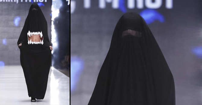 دار أزياء روسية تسئ للنقاب بعرض مرسيدس بنز