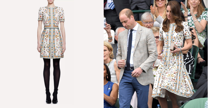 تسوقي فستان الدوقة كيت ميدلتون الذي خطف الأنظار في مبارة التنس