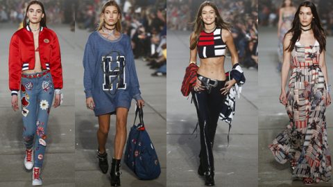 المرأة الأمريكية نجمة عرض تومي هيلفيغر ربيع 2017