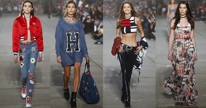 المرأة الأمريكية نجمة عرض تومي هيلفيغر ربيع 2017