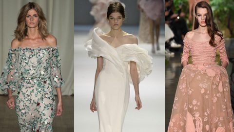 فساتين سهرة ربيع 2015 بالأكتاف العارية