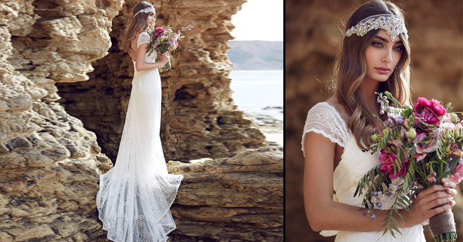 فساتين زفاف بوهيمية راقية من آنا كامبل 2016