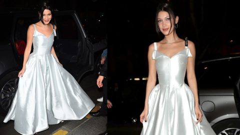 بيلا حديد تسرق الأنظار بإطلالة الأميرات بحفل ما بعد عرض ديور